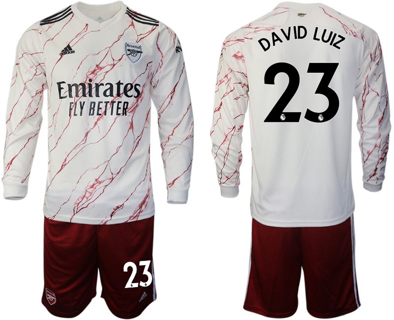 Men 2020-2021 club Arsenal away long sleeve #23 white Soccer Jerseys